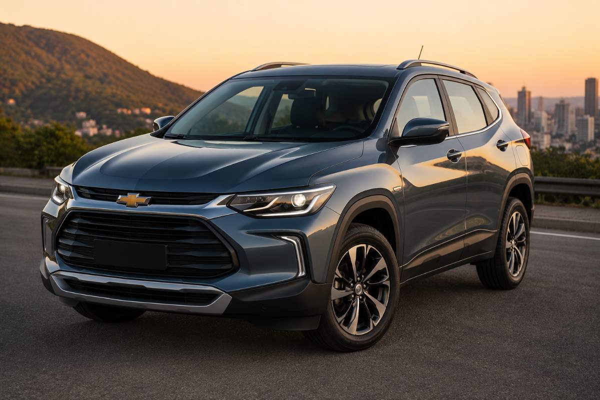 Chevrolet Tracker 2026 estacionado com visual moderno e design SUV compacto.