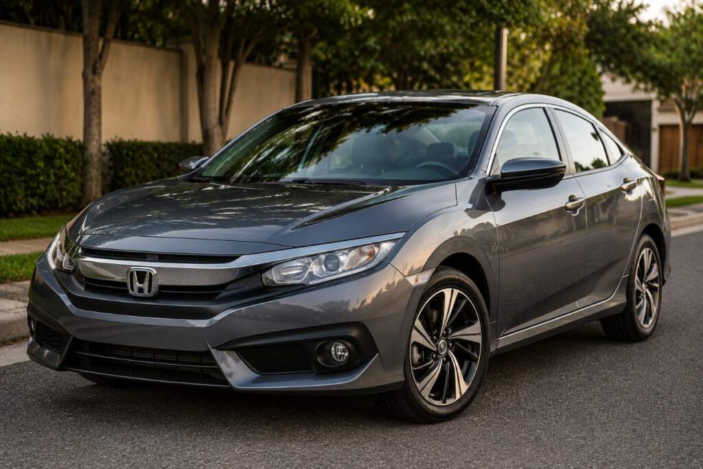 Honda Civic usado 2026 com visual moderno e sedã confiável para uso diário.